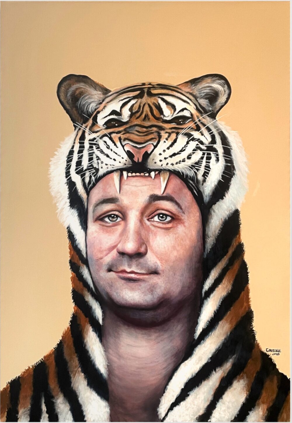 cropped David Grizzle year of the tiger bill murray 4500 acrylic.canvas 32x24 scaled