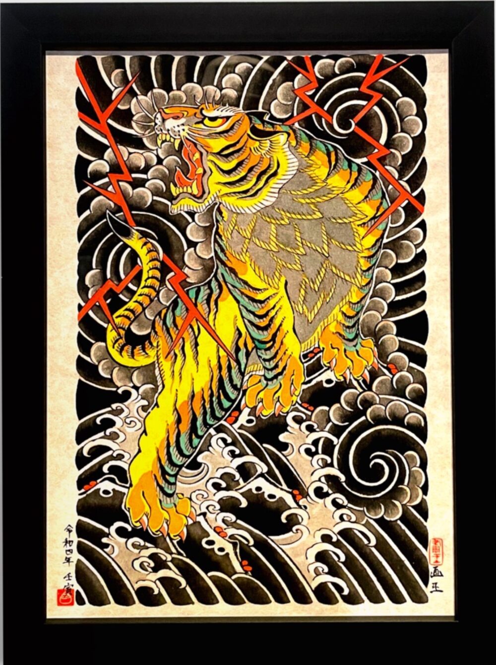 cropped Yutaro Sakai mizunoe tora 1600 japanesewatercolor.japanesepaper 19.5x14.5 scaled