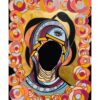 Seibot High Priestess 1400 Gold leaf Latex paint metallic ink glitter 18x24 2022 scaled scaled