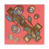 Seibot St Peters Cross with Vine 175 Gold Leaf Latex paint Metallic Ink glitter 6x6 2023 scaled scaled