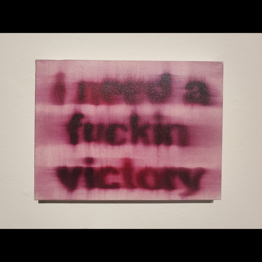 Chris Jernberg I Need A Fucking Victory 500 Oil On Canvas 12x16in. 2003 scaled scaled