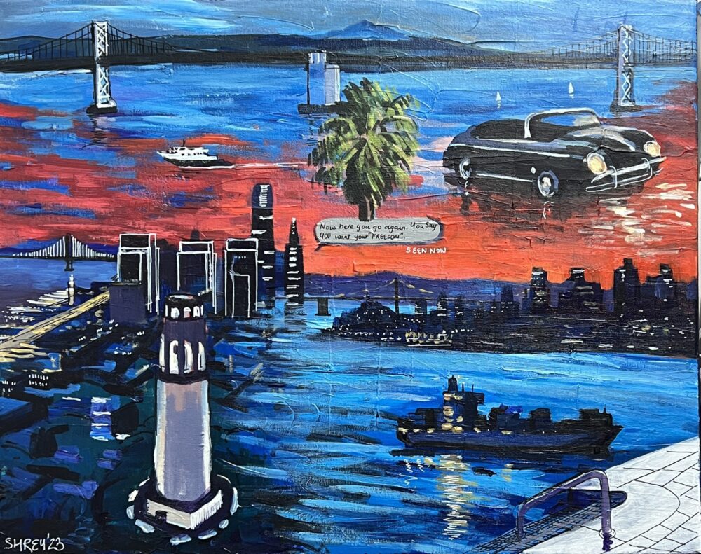 Shrey Purohit We were like ships in the night 785 acrylic on canvas 16x20 in 2023 scaled scaled