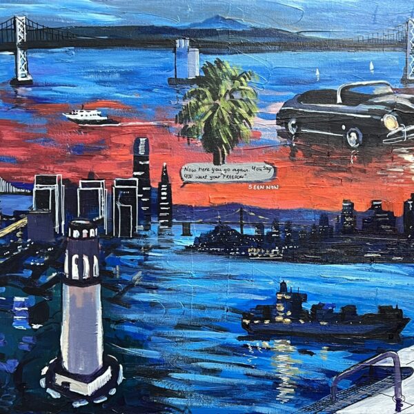 Shrey Purohit We were like ships in the night 785 acrylic on canvas 16x20 in 2023 scaled
