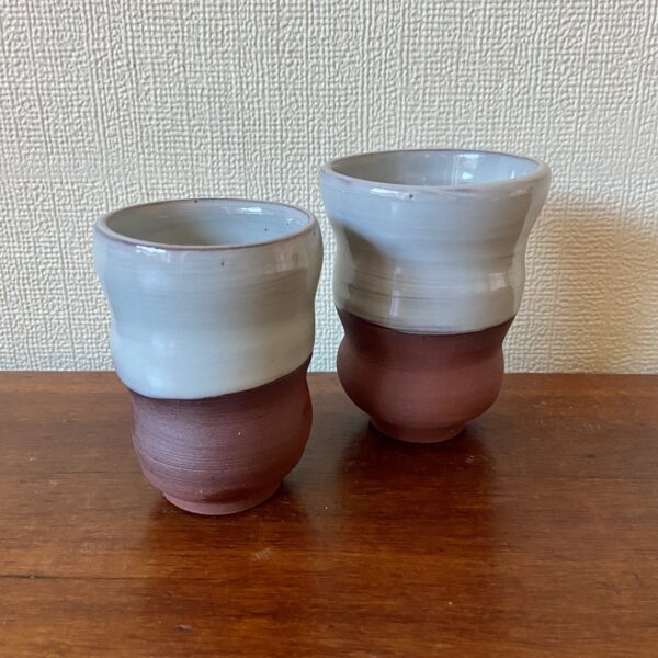 emily fromm wiggle cups 2 AVAILABLE 50 ea mid fired ceramic approximately4.5x3.25x3.25 inches each 2024