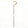 sadiegreyduck broken shepherds crook 2400 glass bone ceramic rebar fishing pole shellac silk acrylic copper foil solder 86 x 12 x 2 2024