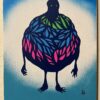 Attaboy Actual Sigh 28 90 Edition of 100 acrylic on wood panel customized silkscreen hangs on wall 8 x 10 x .75 2024