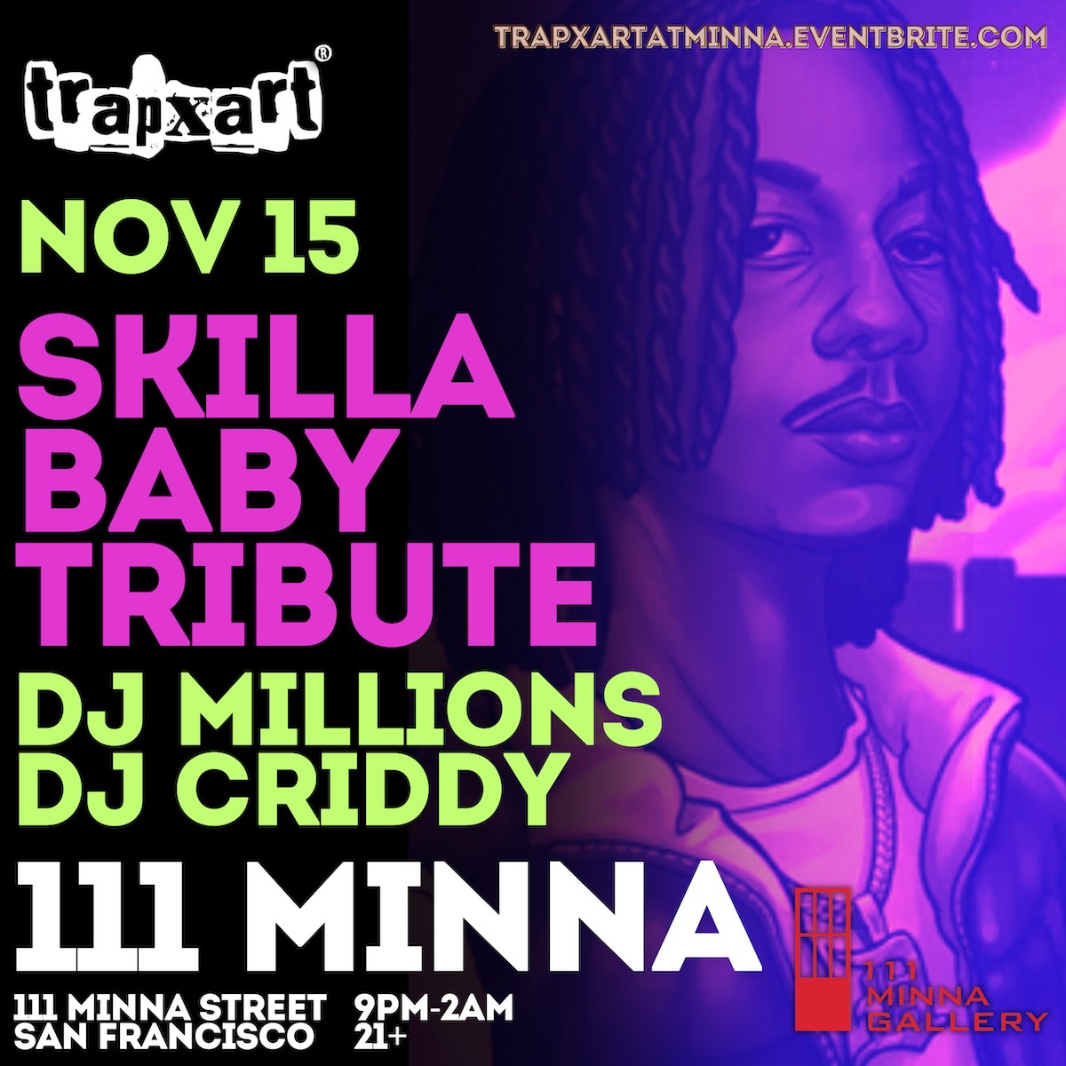 trapxart Skilla Baby tribute flyer