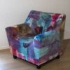 LadyMags HermanMiller Upholstered Arm Chair 3999 Painting printed on Velvet and hand upholstered 33x31x28in 2025a
