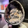 LadyMags20X20Jess20Schwartz THRONE 11500 Custom20Designed20and20Upholstered20Egg20Chair20with2024K20Gold20Leaf 33x35x53in 2025 scaled
