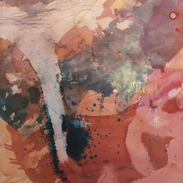 LadyMags20 20Life20Rerouted 1000 Watercolor20and20acrylic20on20handmade20paper 20x24in 2025 scaled