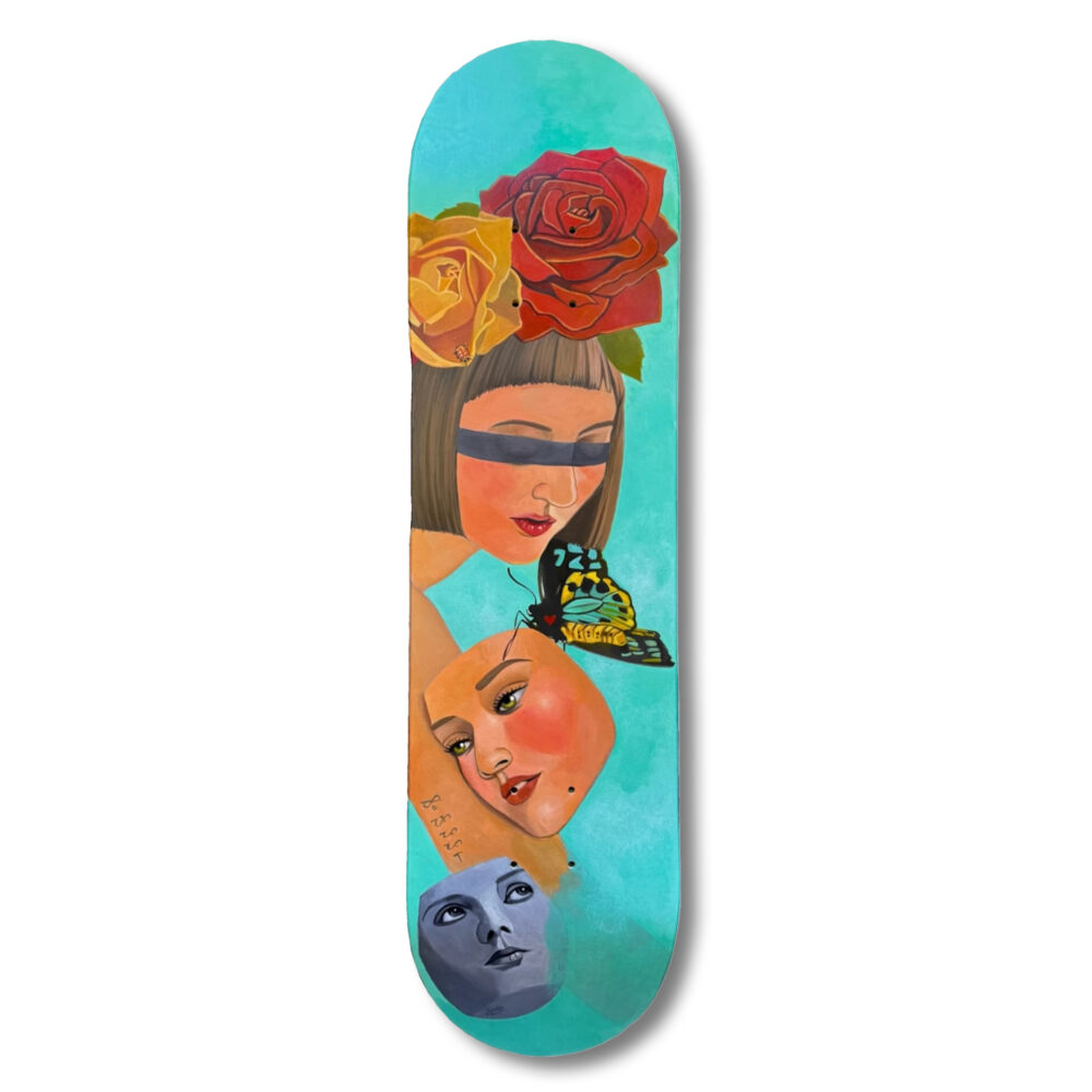 Beholding MAYA 2018 CLENG Sumagaysay Acrylic on skateboard 31x8 2025