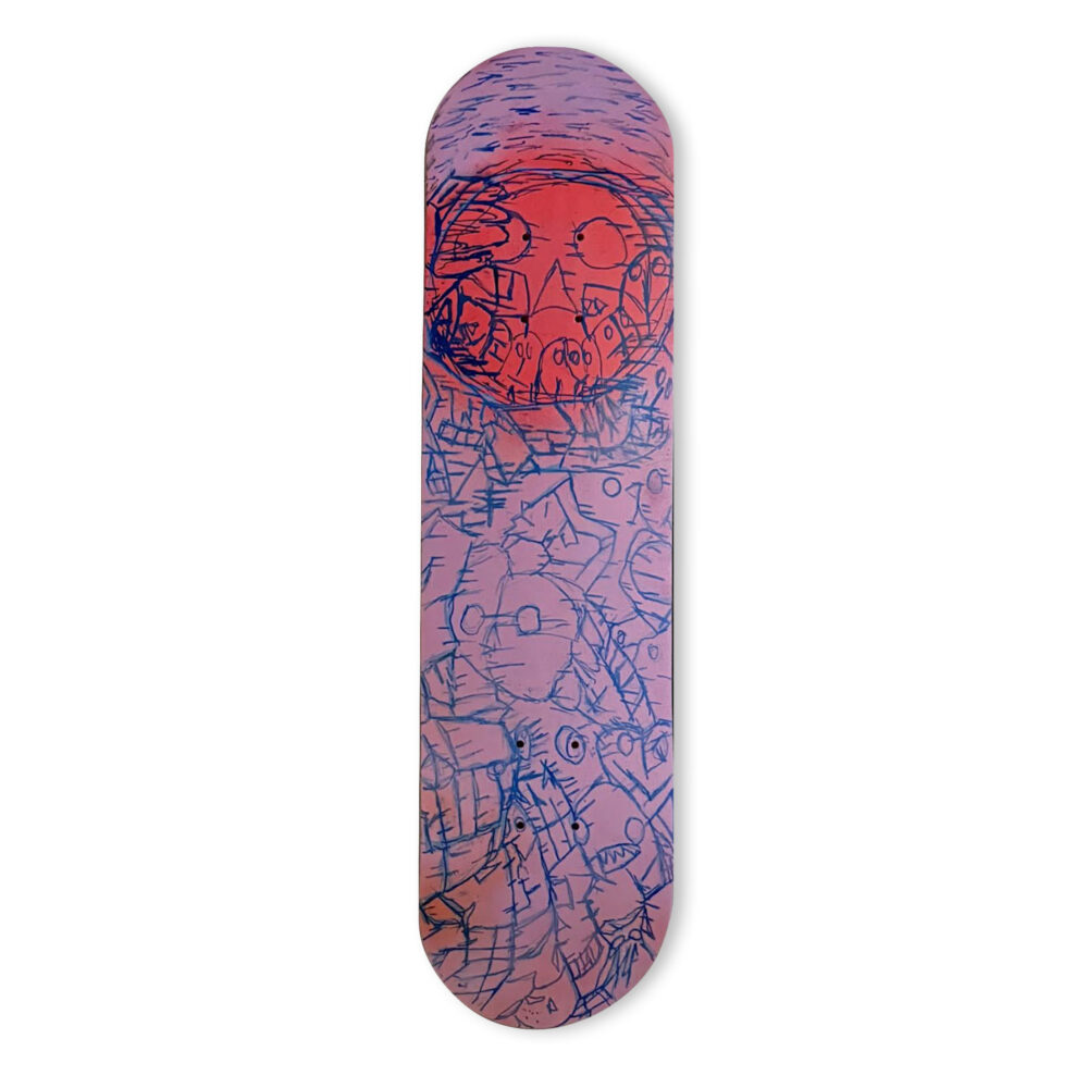 Soul | Alf | Acrylic on Skate Deck | 8 x 31 | 2025