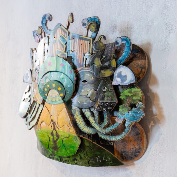 Get chose | Nate Geare | Acrylic on skateboards | 30x38 in | 2025 view 2