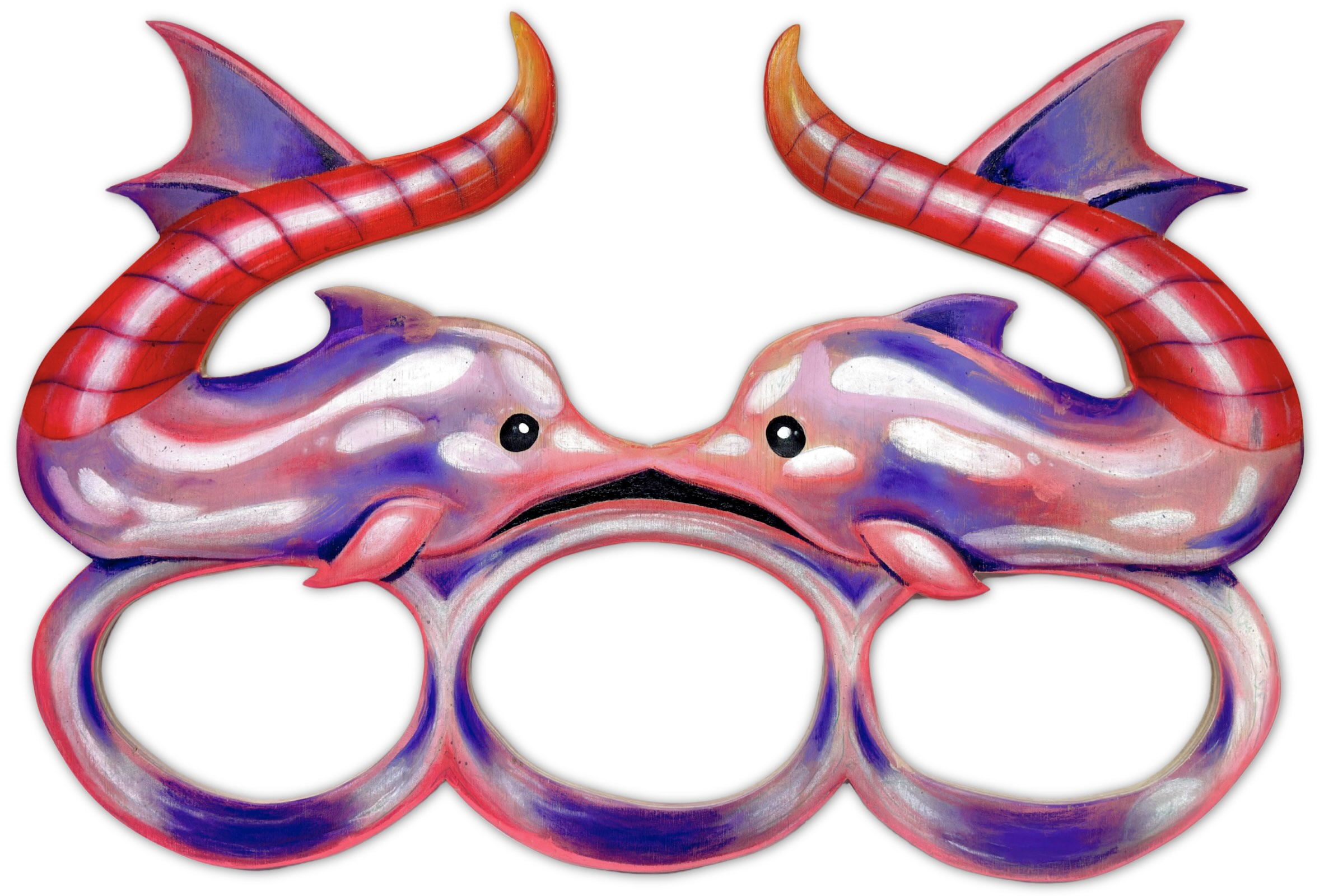 Dolphin Dragon and Scorpion Brass Knuckles