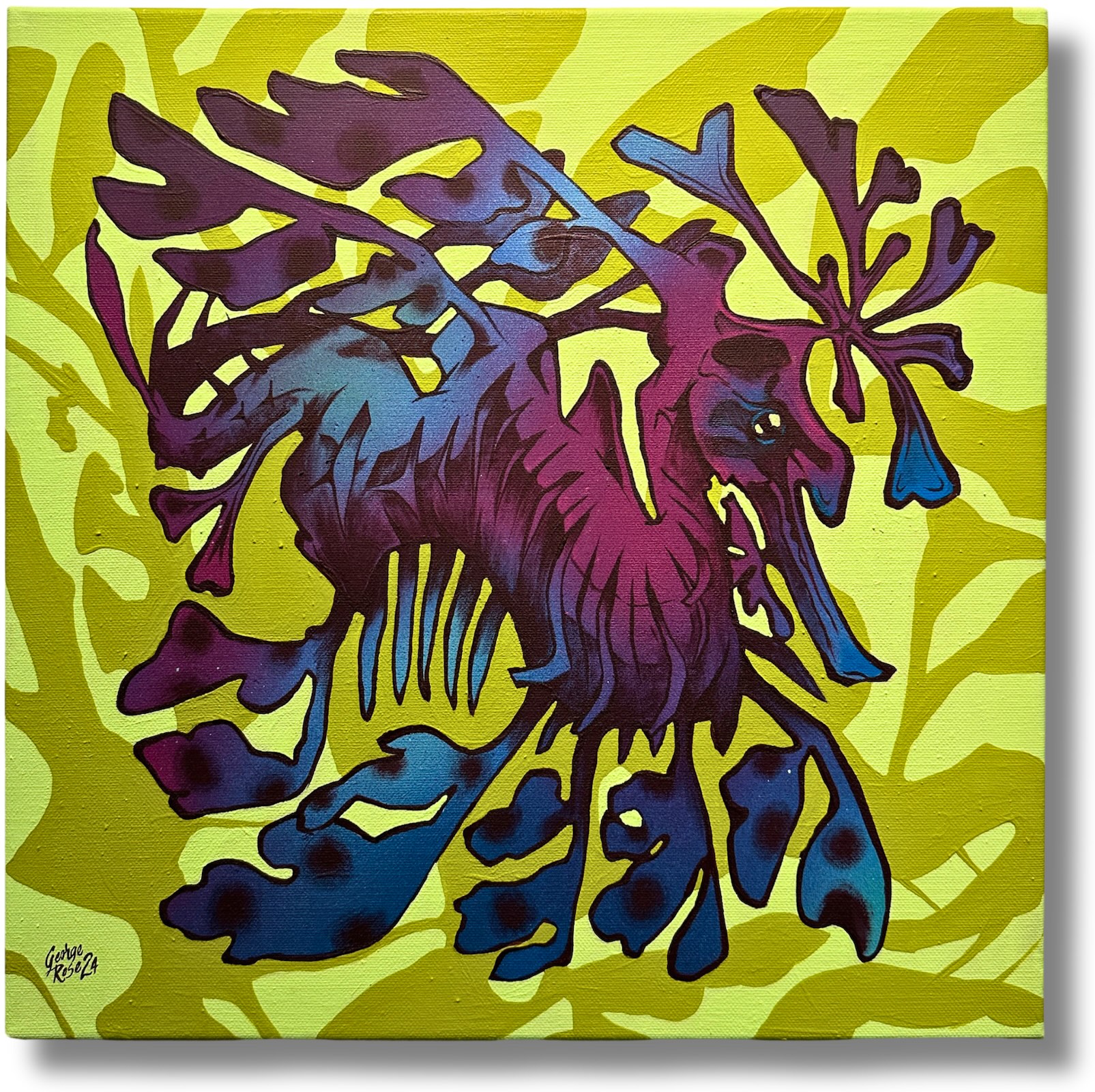Leafy Sea Dragon (Caramel and Canary Camouflage)
