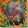 Leafy Sea Dragon POrange and Green CamouflageP George Rose 1900 Acrylic on Linen 19.7x19.7 2024