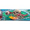 Surfing Outta My Skin Jimbo Phillips 1000 Acrylic on Wood Skate Board 31x8 2026 v2