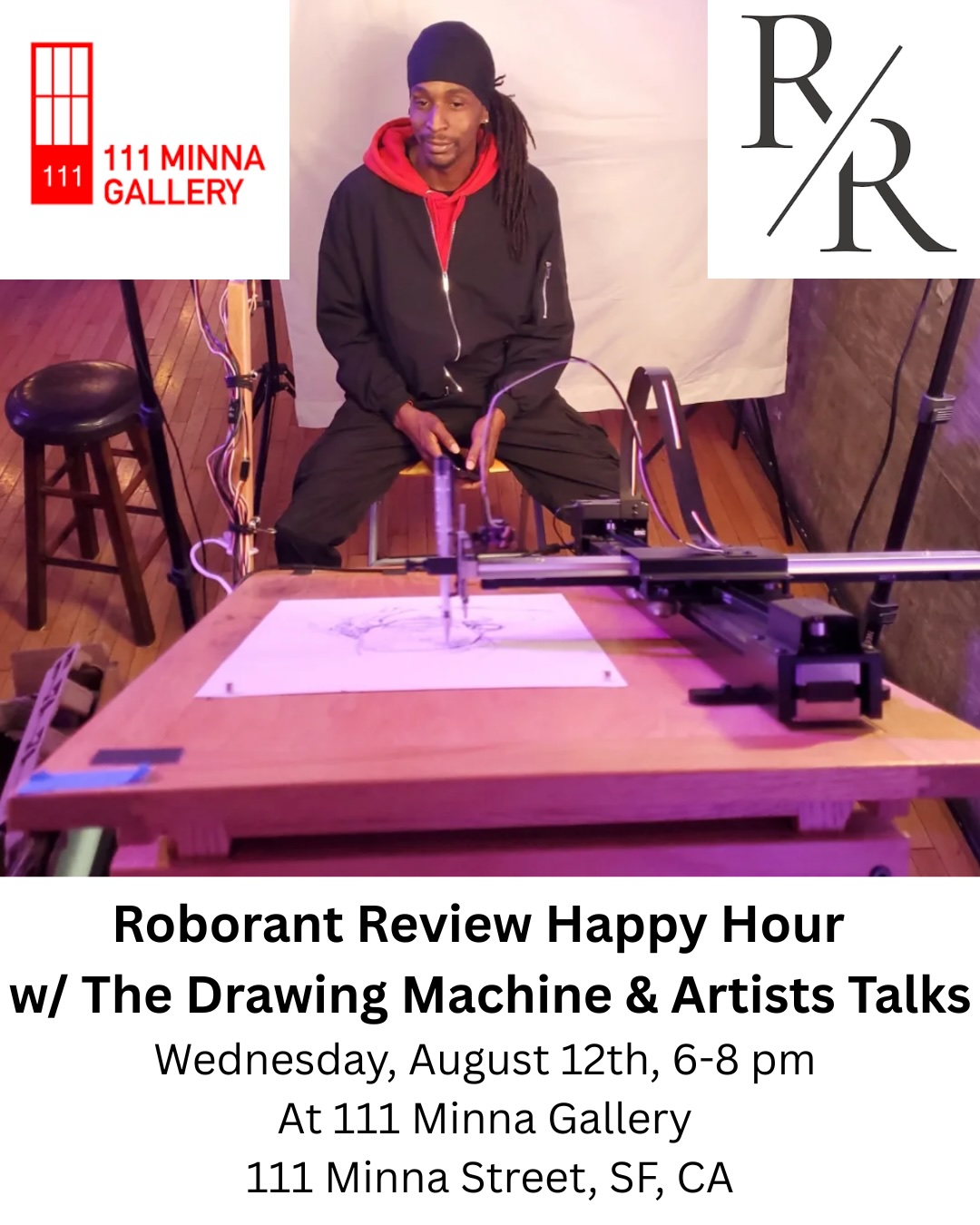 Roborant Review Happy Hour with the Drawing Machine and artists talks