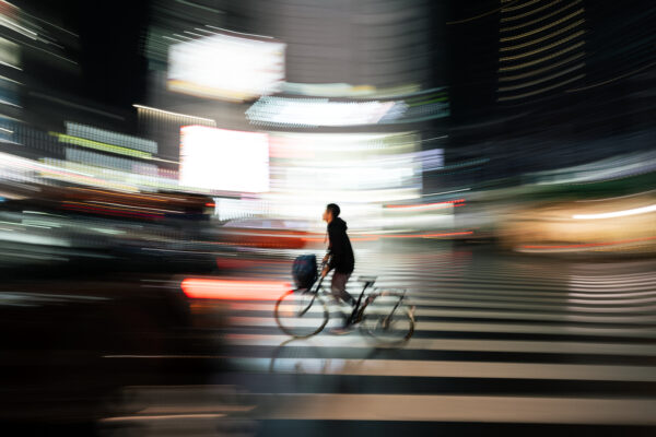 Shinjuku Cyclist by Joel Aron