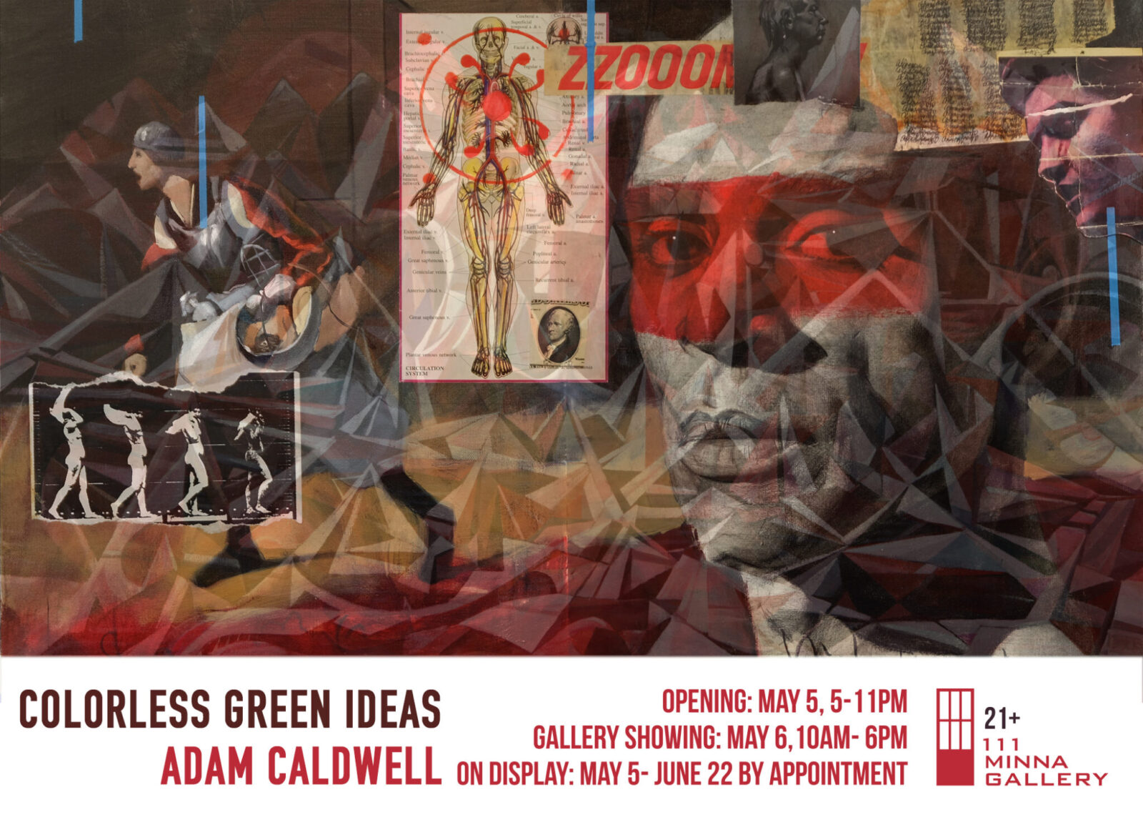 Adam Caldwell Colorless Green Ideas 111 Minna Show Postcard scaled