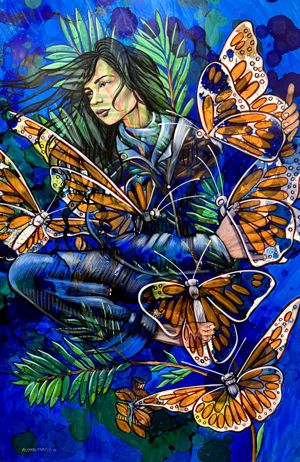 Butterfly Amandalynn Lady Mags 20in x 30in scaled
