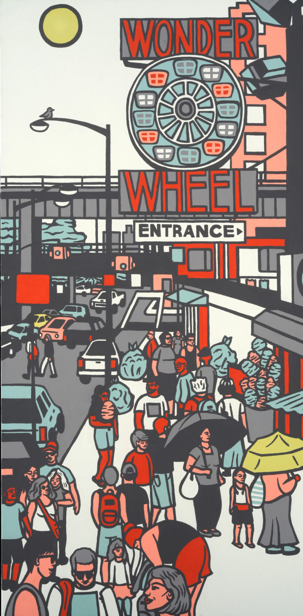 Emily FrommCopy of Wonder Wheel.Coney IslandNY.48X24inches.acrylic on canvas.2019 scaled