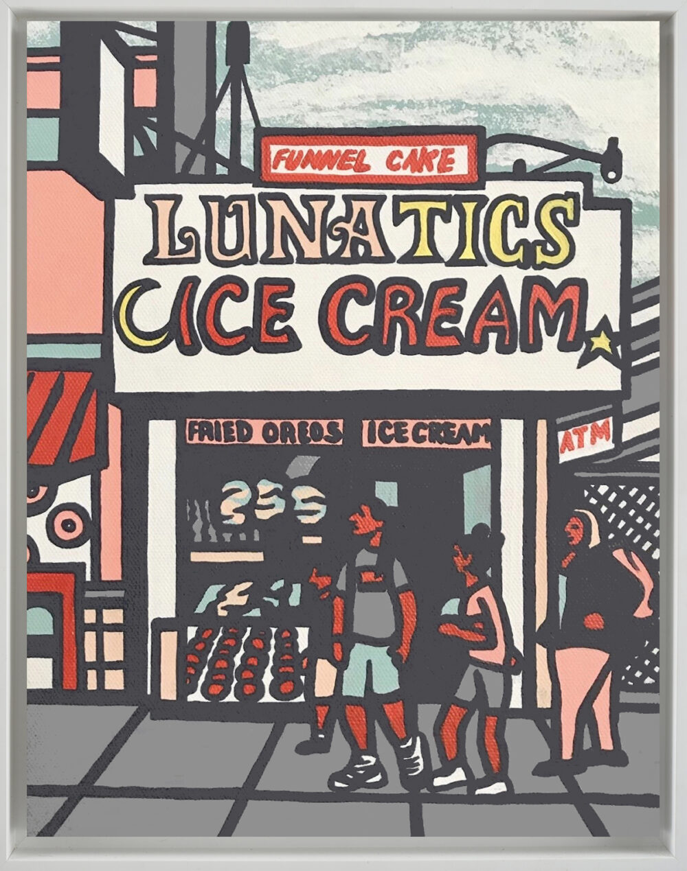 Lunatics Ice Cream Coney Island.