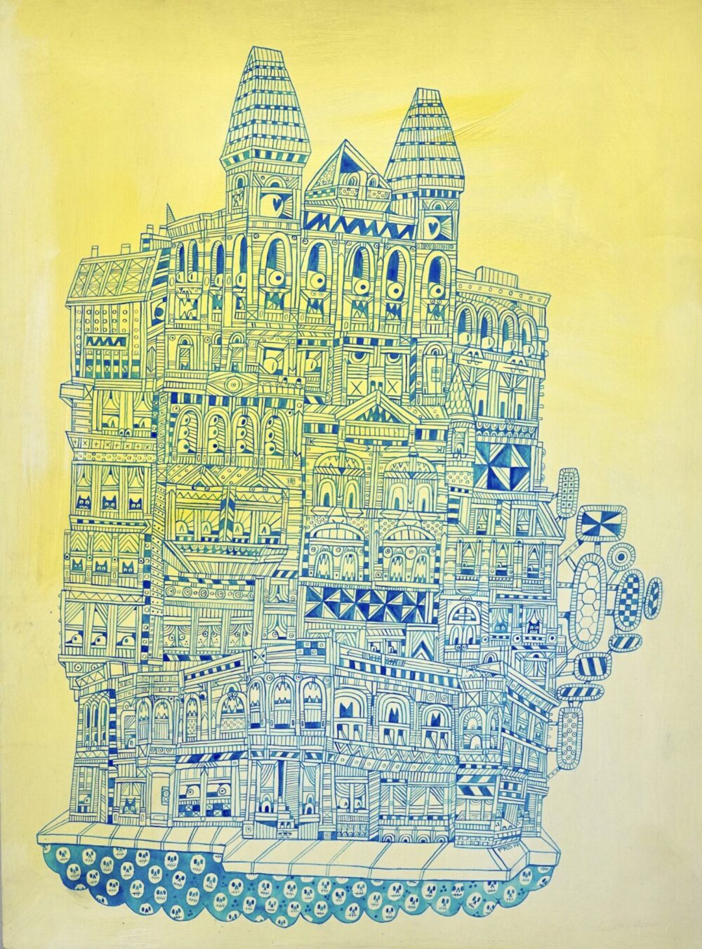Moving City Blue on Yellow